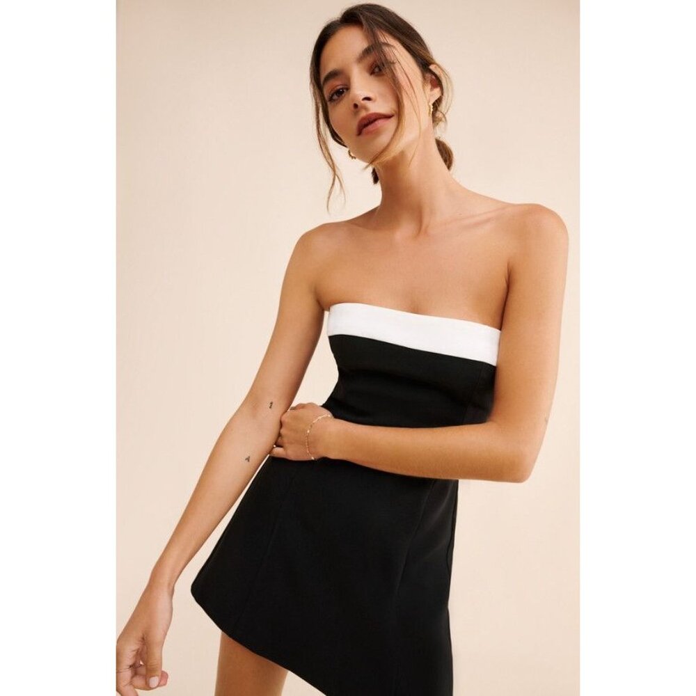 Amanda Uprichard Kerry Skort Romper in Black & Ivory X-Small New Womens Dressy - Picture 11 of 15